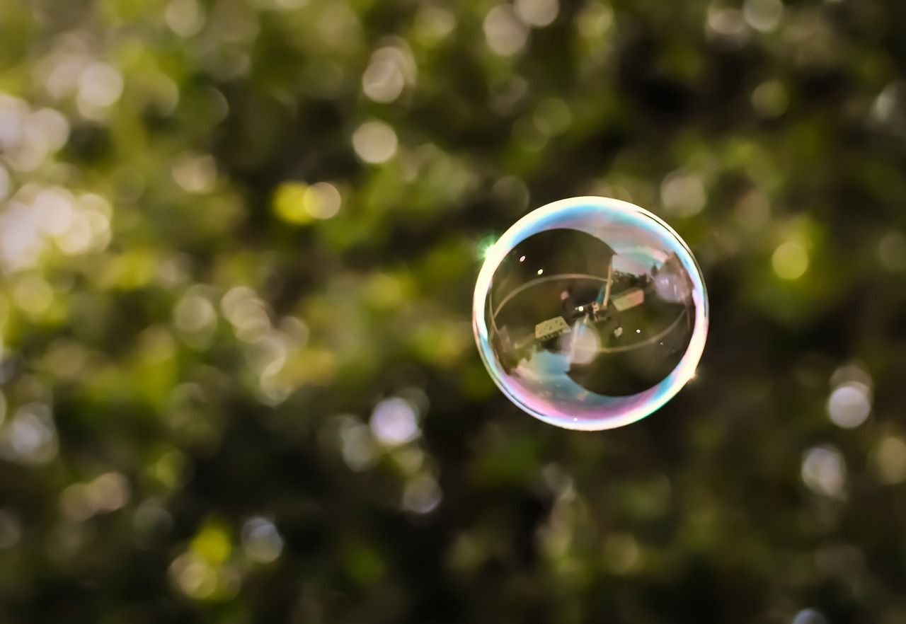 soap bubble, flying, colorful